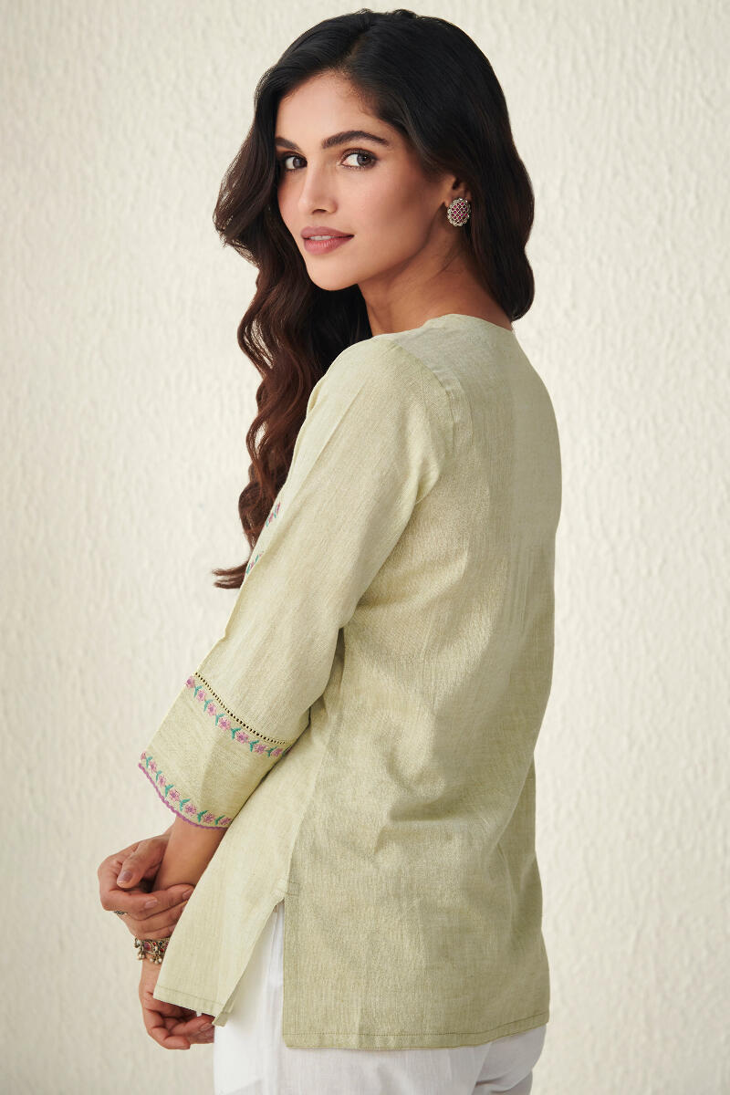 Green Handcrafted Cotton Top