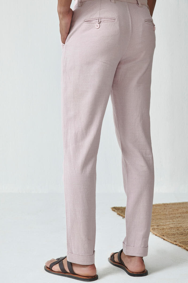Pink Handcrafted Cotton Pants