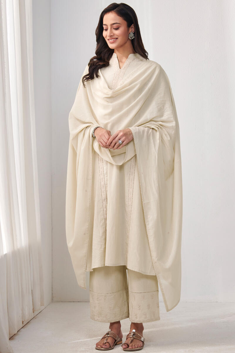 Beige Handcrafted Cotton Farsi Pants