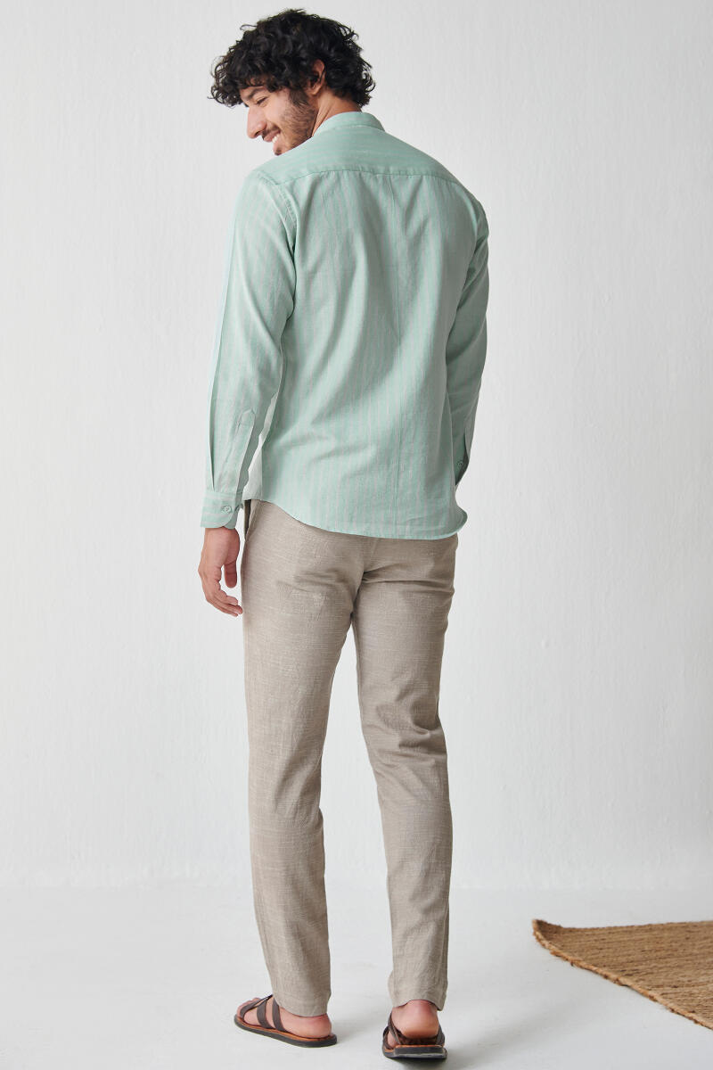 Green Handcrafted Cotton Shirt