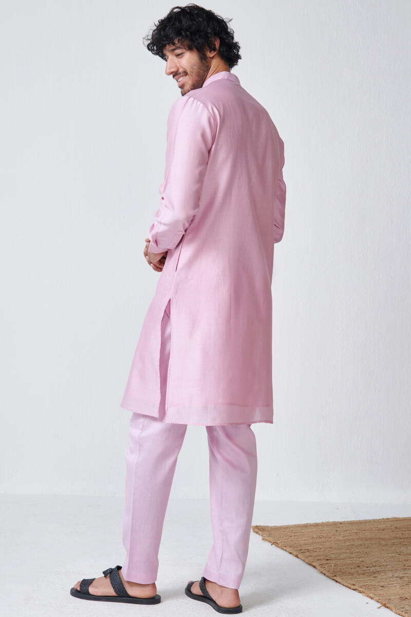 Purple Handcrafted Chanderi Kurta
