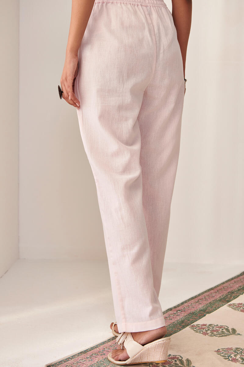 Pink Handcrafted Cotton Pants