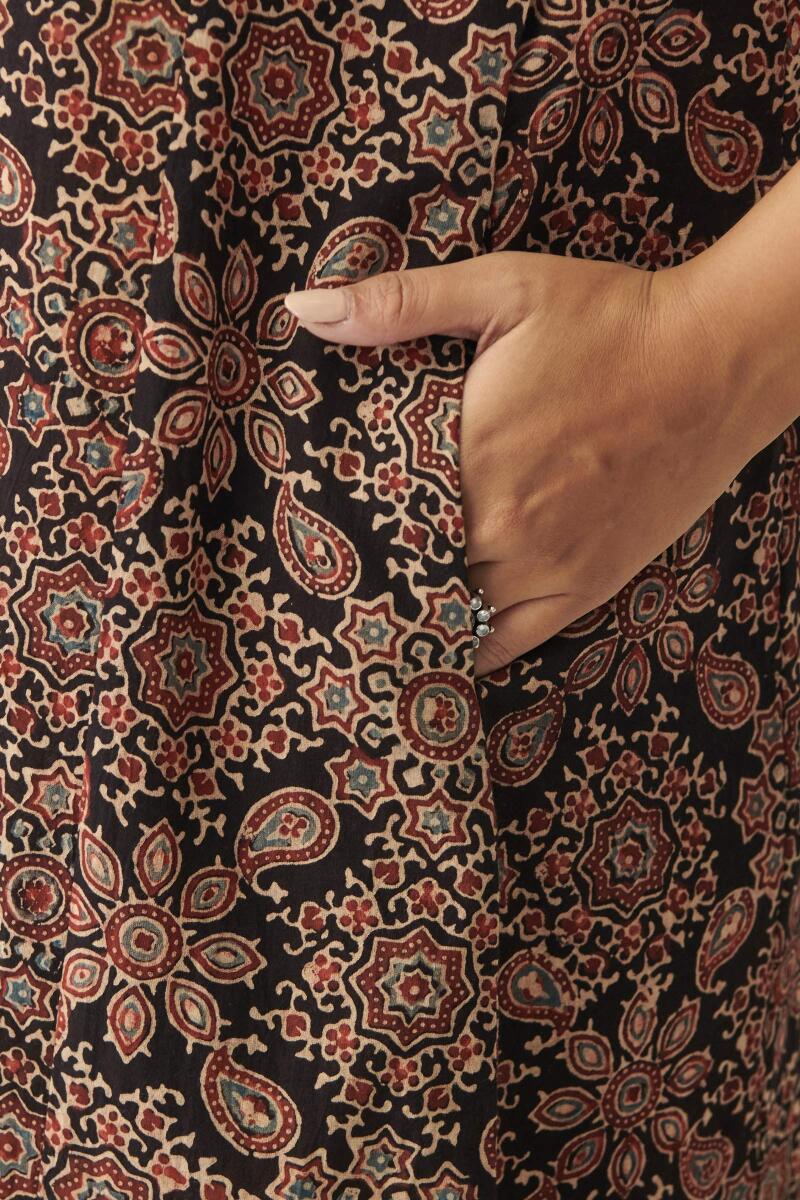 Ajrak Hand Block Printed Cotton Kaftan