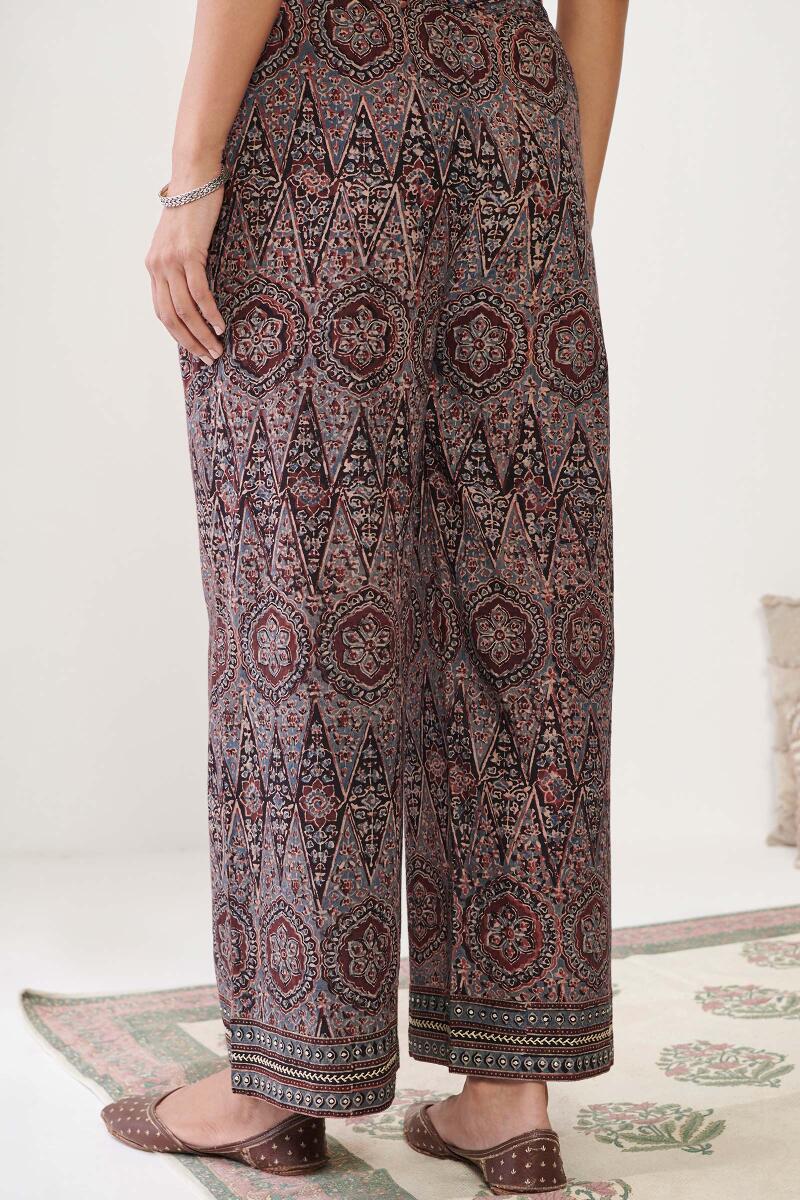 Ajrak Hand Block Printed Cotton Farsi Pants