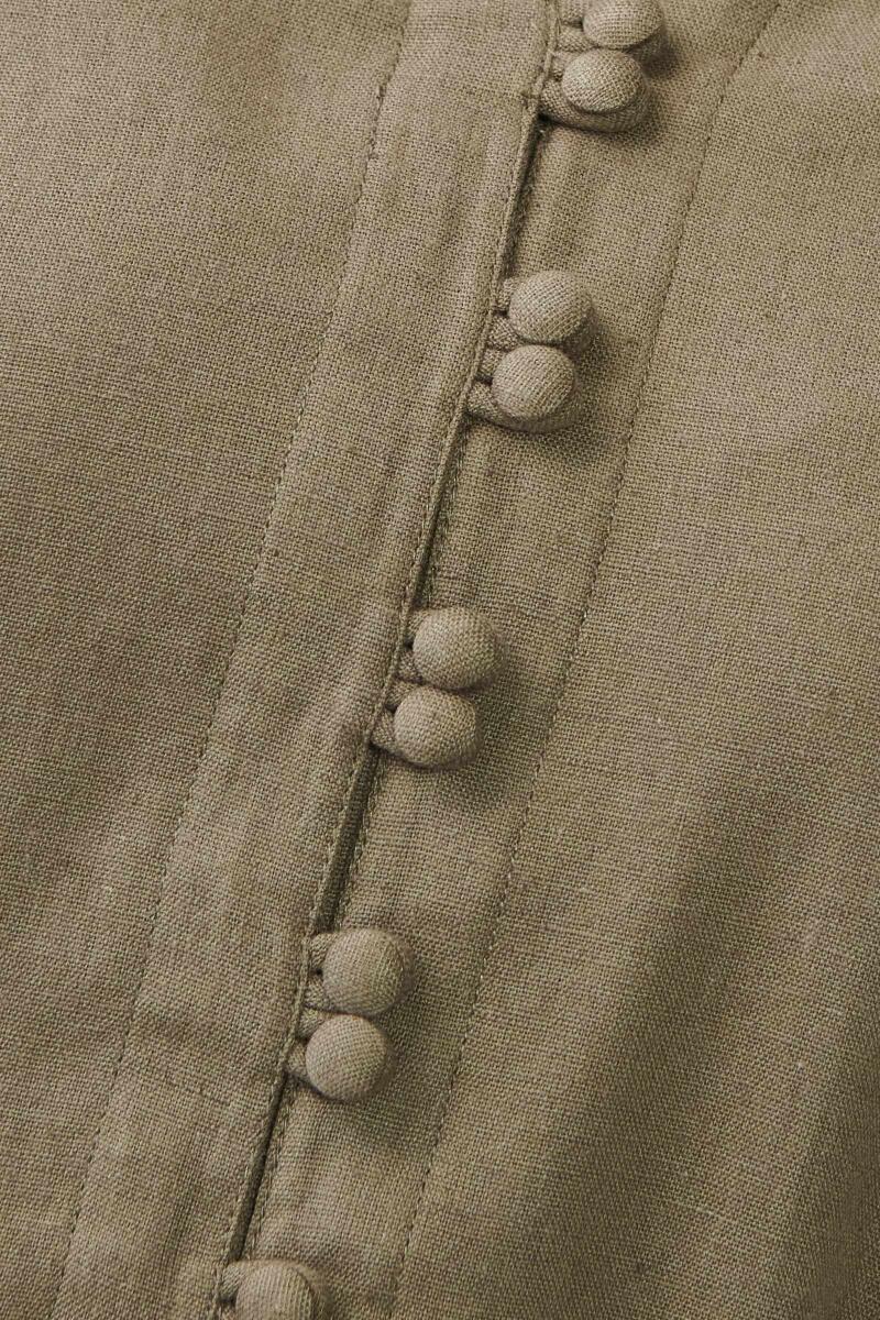 Green Handcrafted A-Line Cotton Kurta