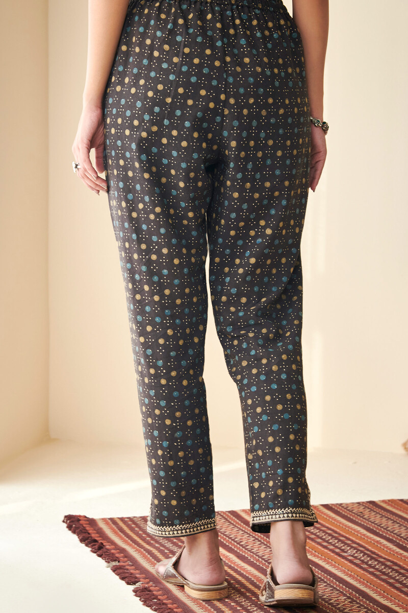 Ajrak Hand Block Printed Cotton Narrow Pants