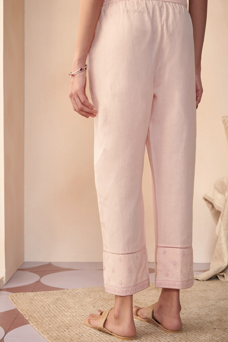 Pink Handcrafted Cotton Farsi Pants