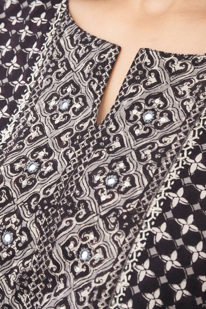 Bagru Hand Block Printed Cotton Kaftan