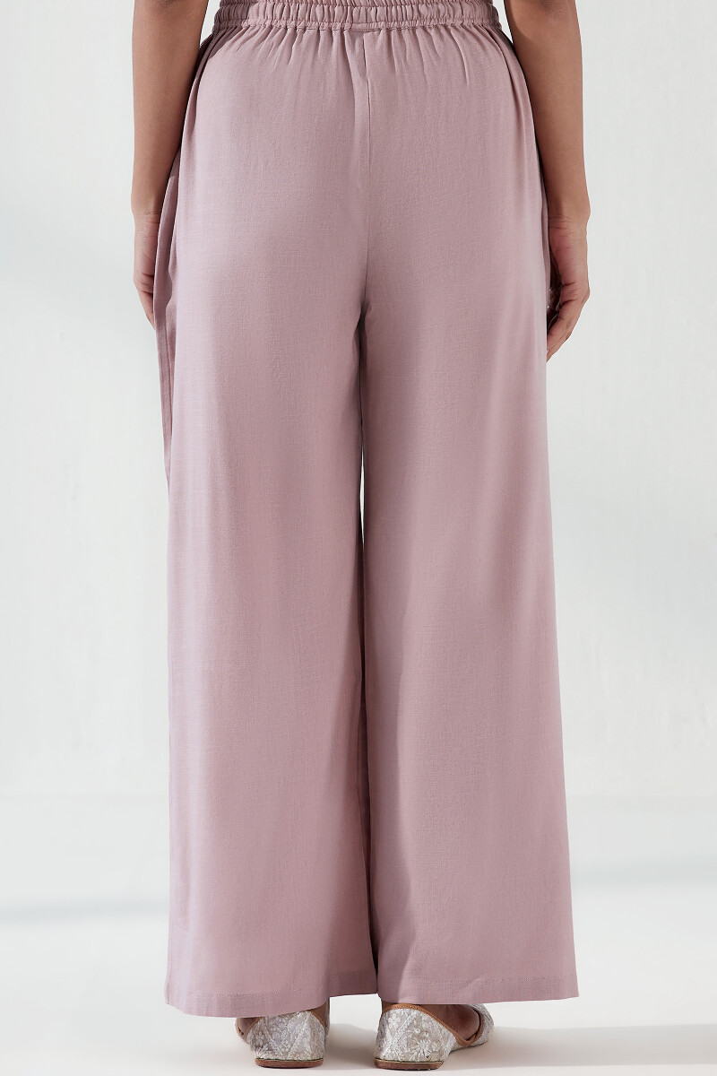 Pink Handcrafted Rayon Slub Farsi