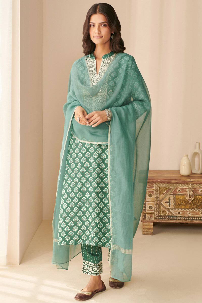 Bagru Hand Block Printed Modal Satin Narrow Pants