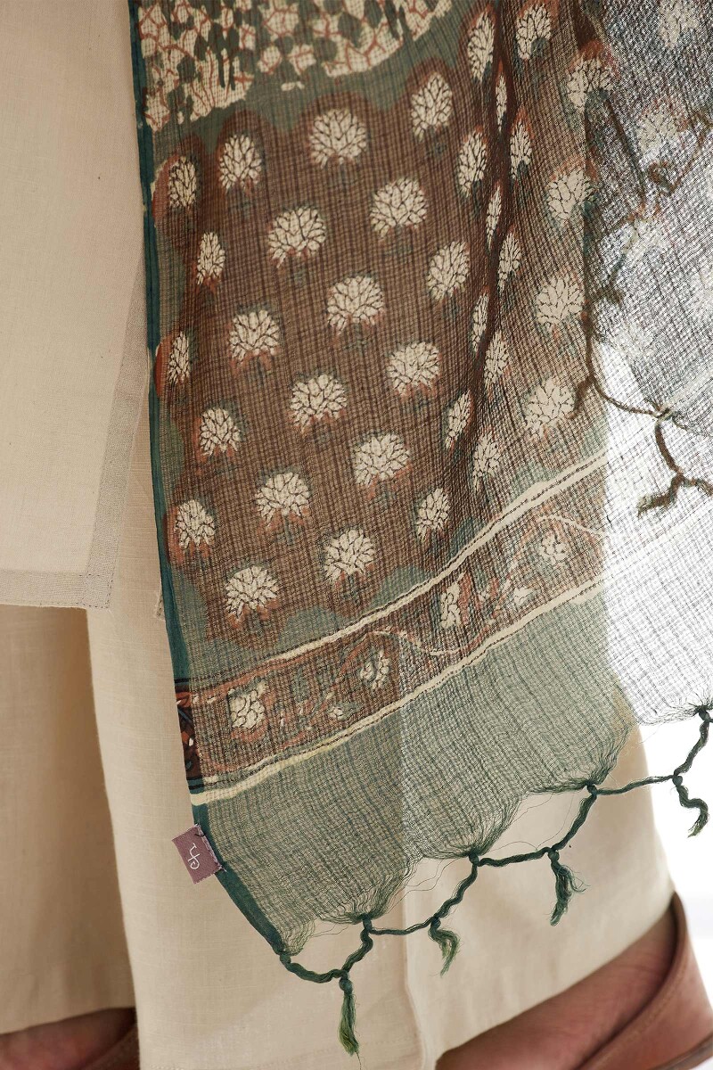 Bagru Hand Block Printed Kota Dupatta