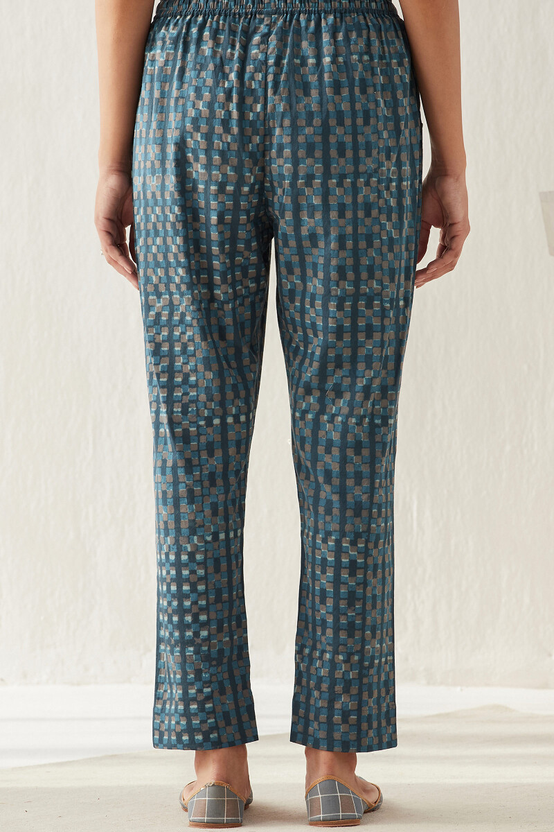 Akola Hand Block Printed Cotton Narrow Pants