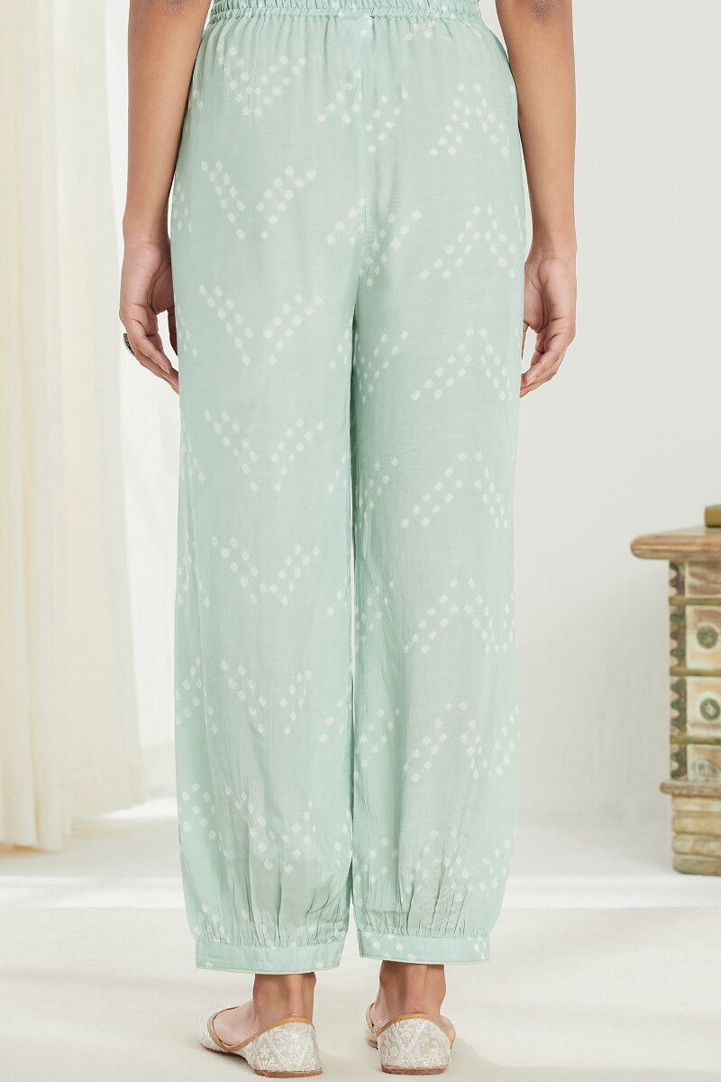 Blue Printed Modal Izhaar Pants