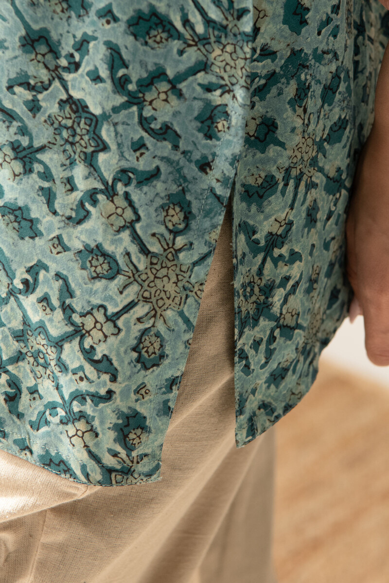 Akola Hand Block Printed Cotton Modal Top
