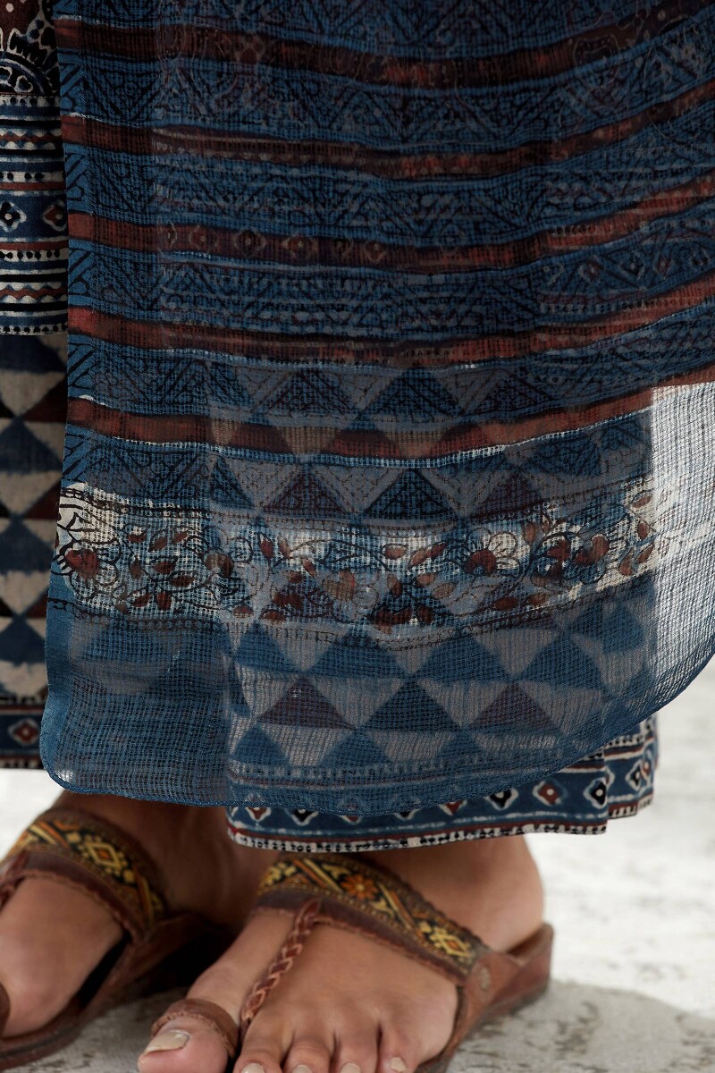 Bagru Hand Block Printed Kota Dupatta