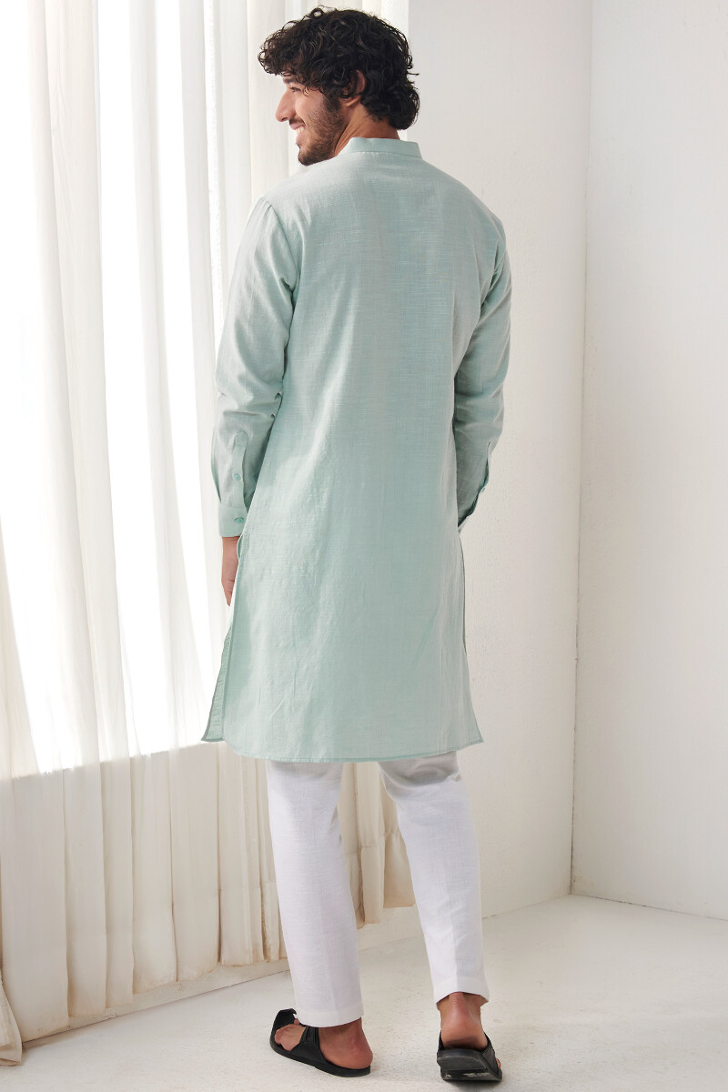 Blue Handcrafted Cotton Kurta