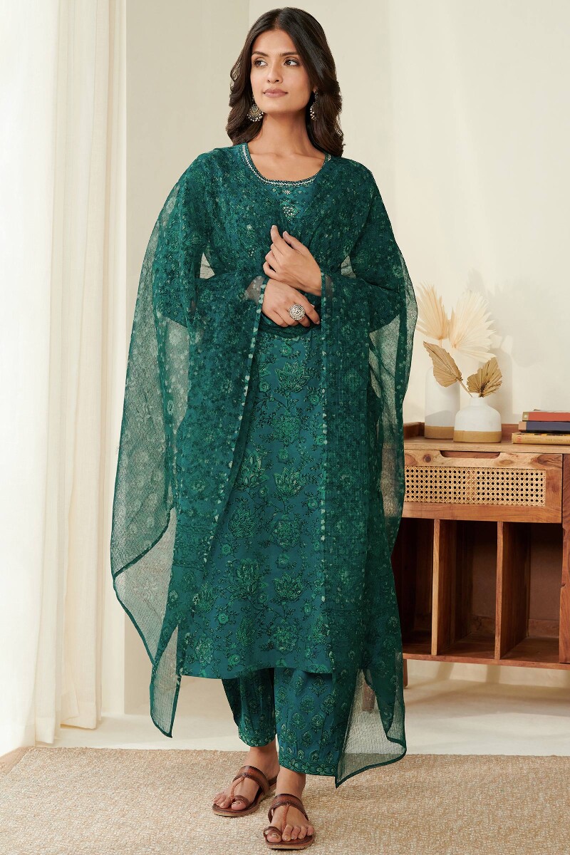 Akola Hand Block Printed Cotton Izhaar Pants