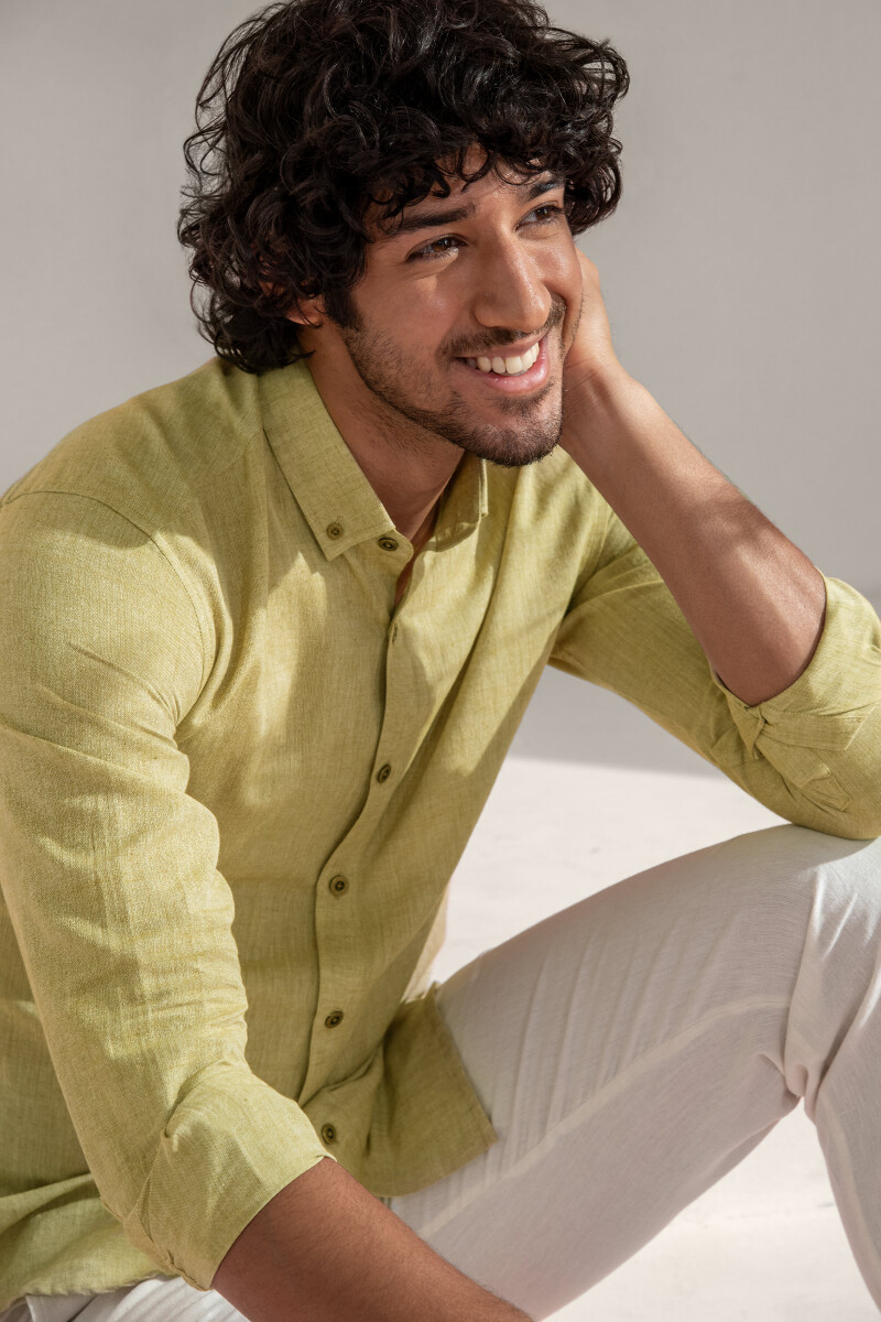 Green Handcrafted Cotton Shirt