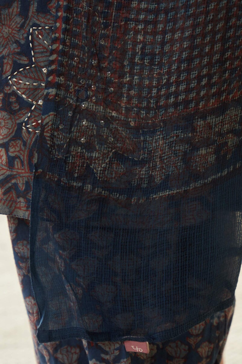 Akola Hand Block-Printed Kota Dupatta