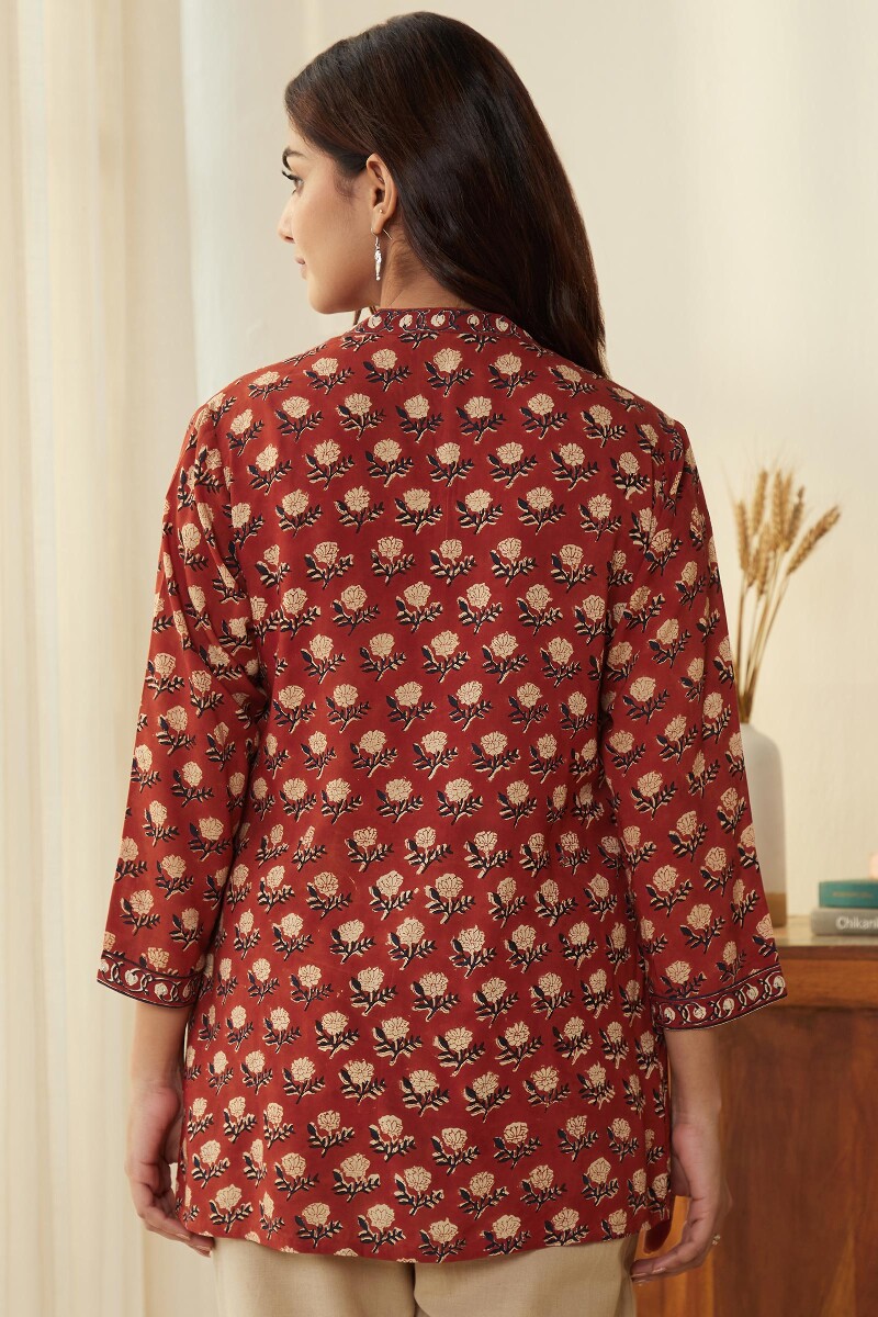 Bagru Hand Block-Printed Viscose Top