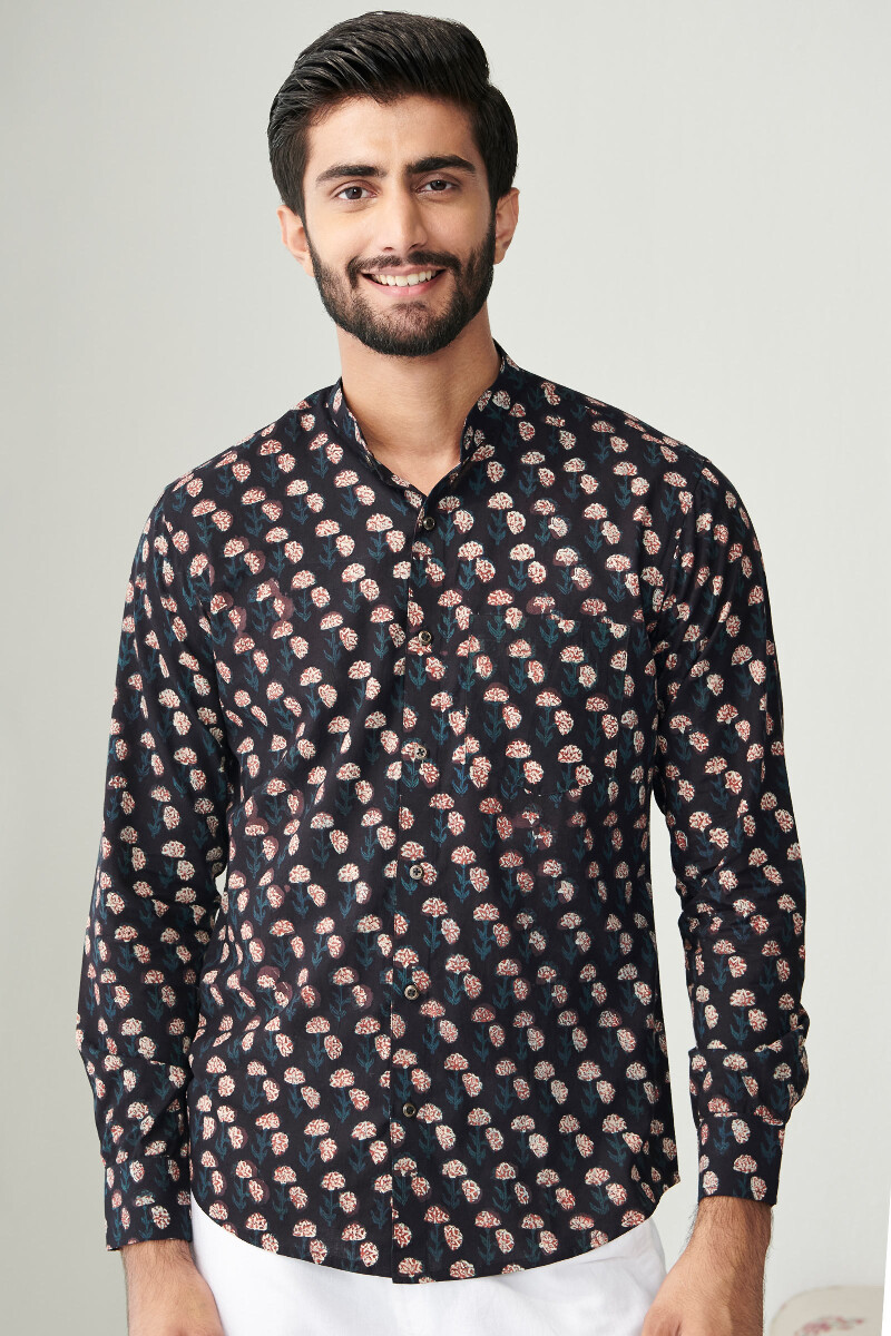 Bagru Hand Block Printed Cotton Shirt