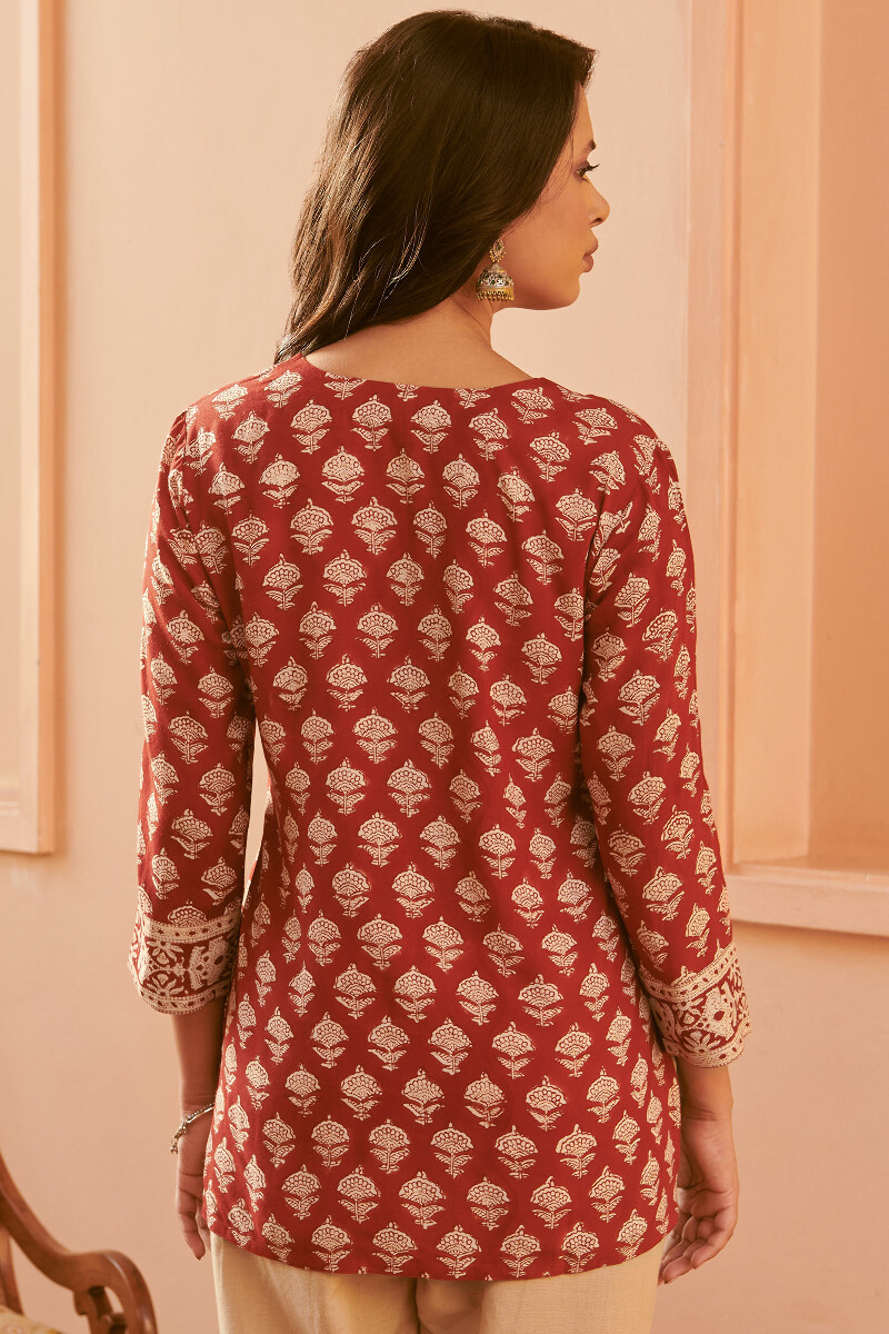 Bagru Hand Block-Printed Viscose Top