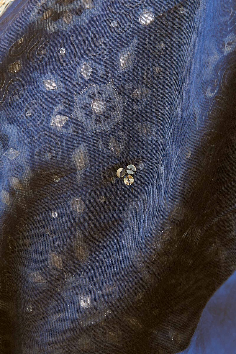 Indigo Handcrafted Cotton Silk Dupatta