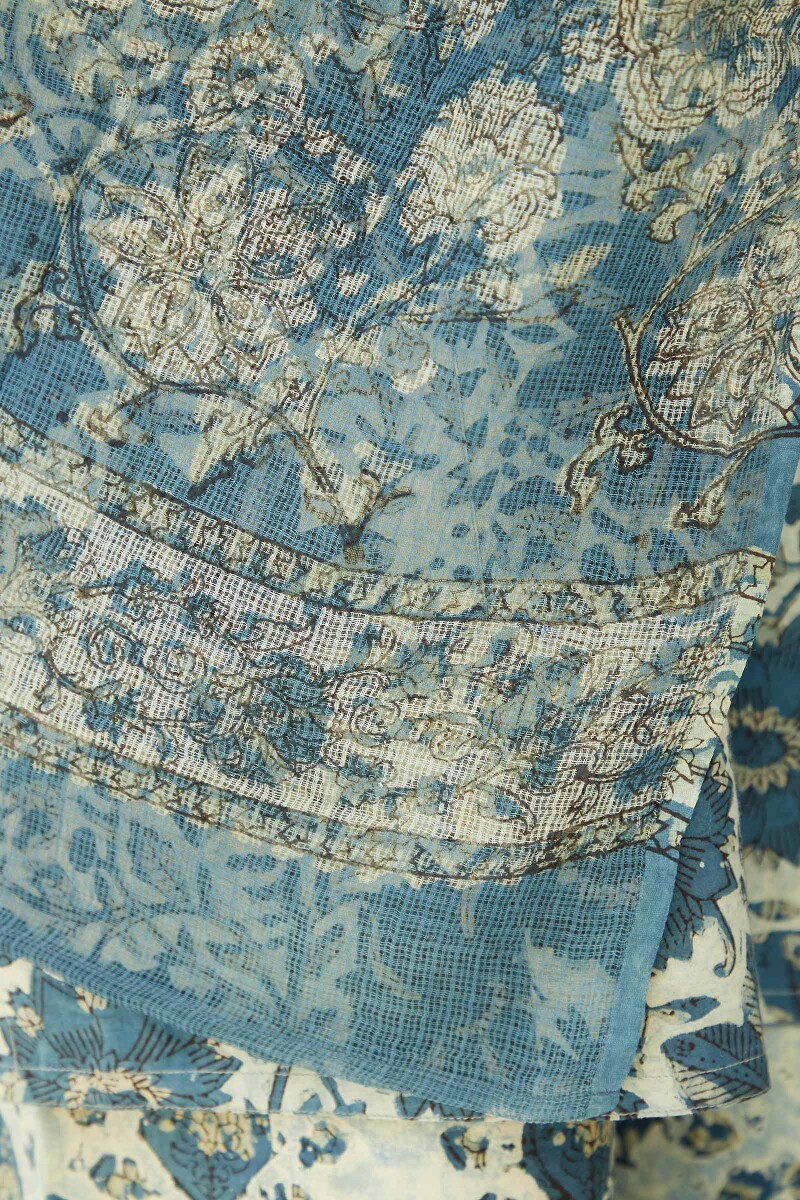 Akola Hand Block-Printed Kota Dupatta