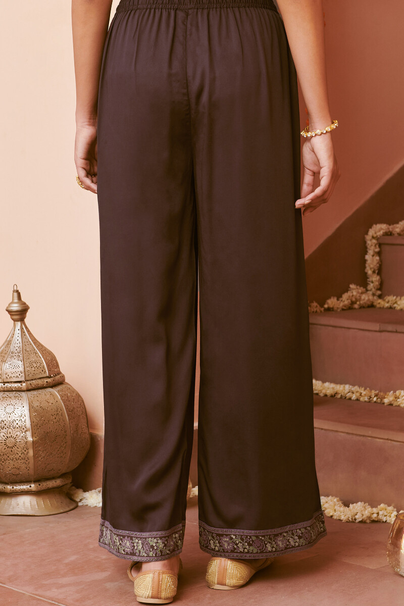 Brown Handcrafted Satin Farsi