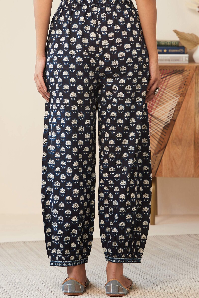 Bagru Hand Block-Printed Cotton Izhaar Pants