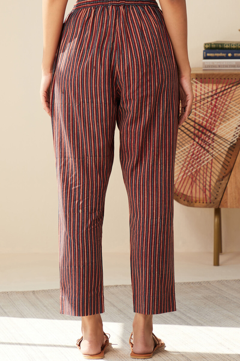 Ajrak Hand Block-Printed Cotton Narrow Pants