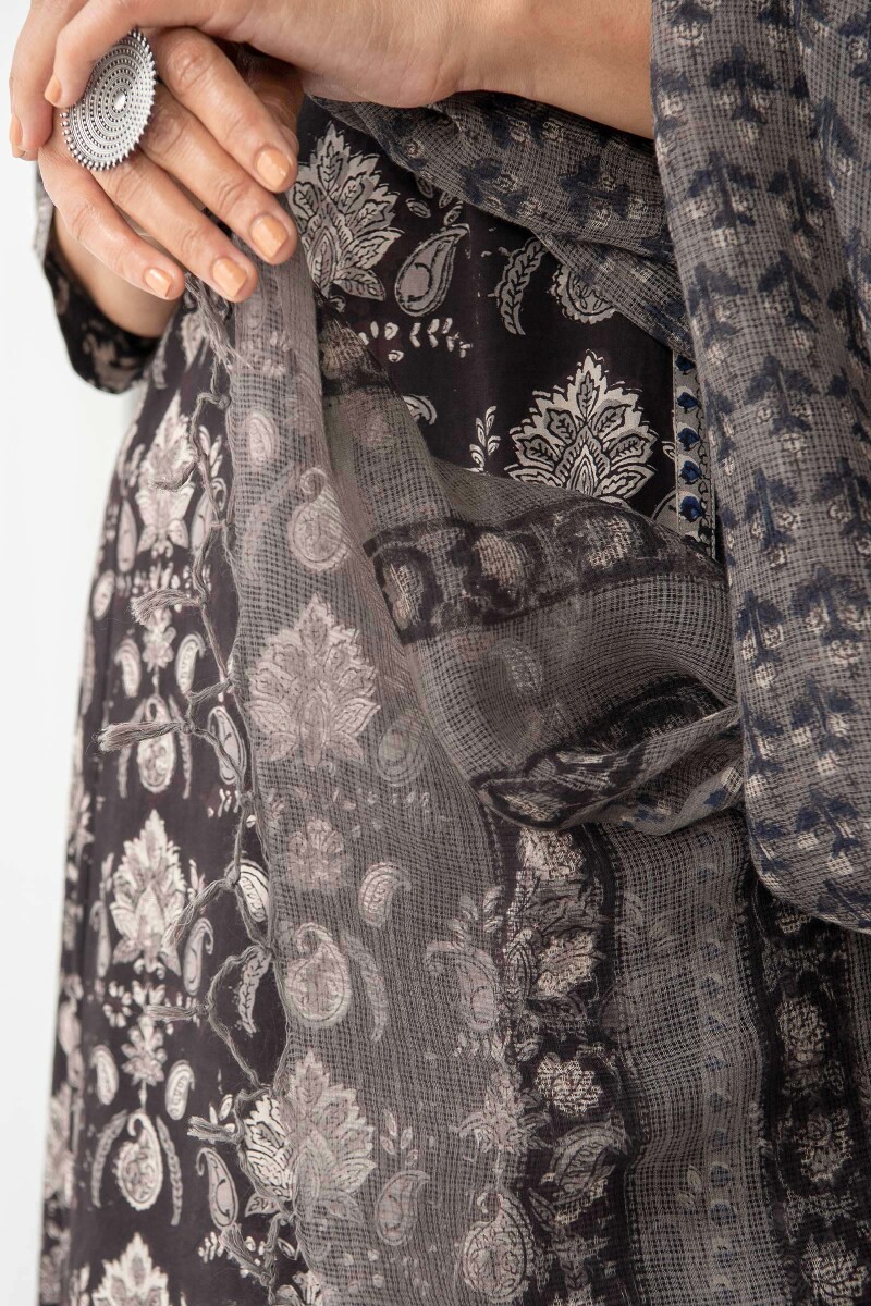 Bagru Hand Block-Printed Kota Dupatta