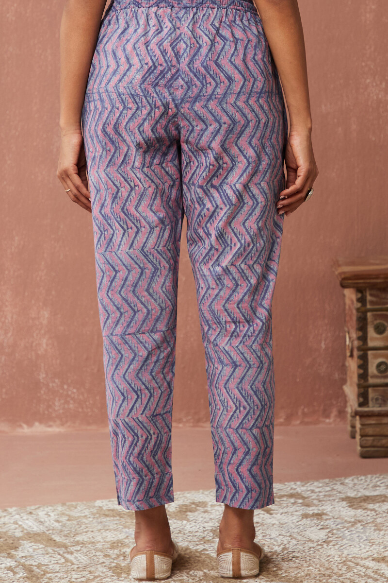 Akola Hand Block-Printed Cotton Narrow Pants