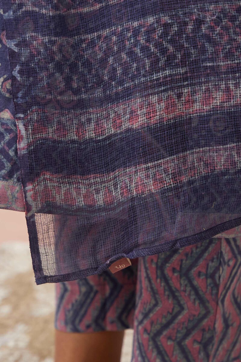 Akola Hand Block-Printed Kota Dupatta