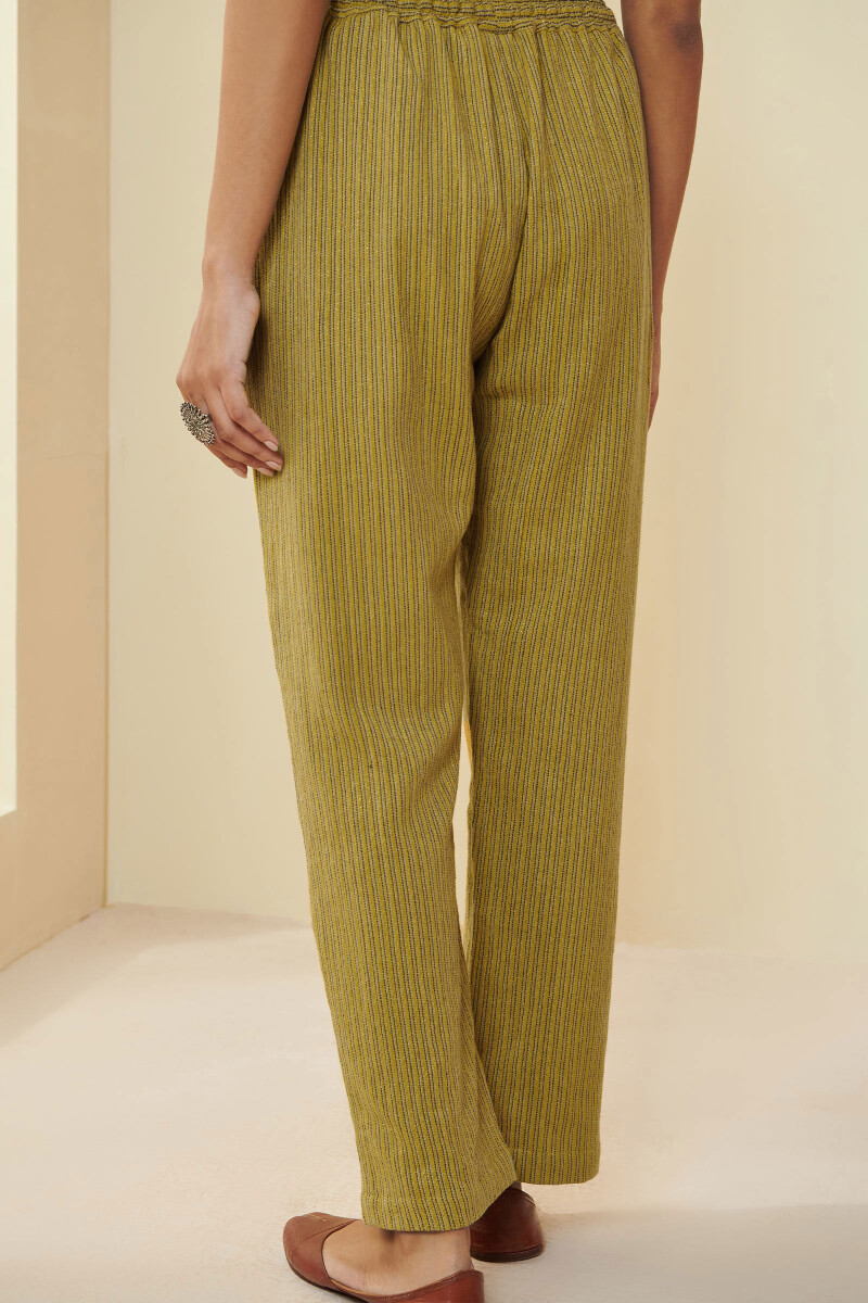 Mustard Handcrafted Cotton Pants
