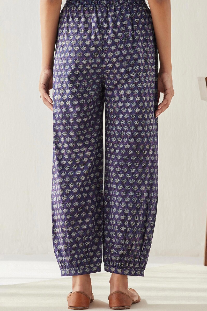 Akola Hand Block-Printed Cotton Izhaar Pants