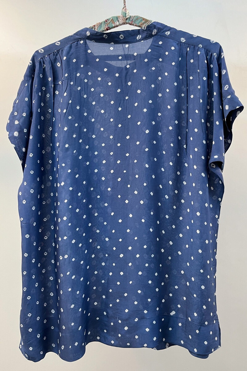 Hand Block-Printed Modal Top - Size L
