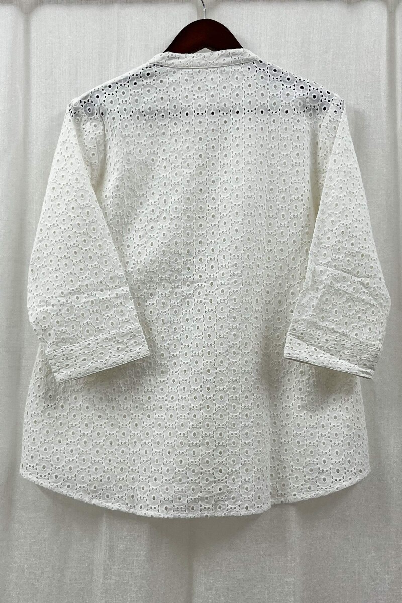 White Handcrafted Cotton Top