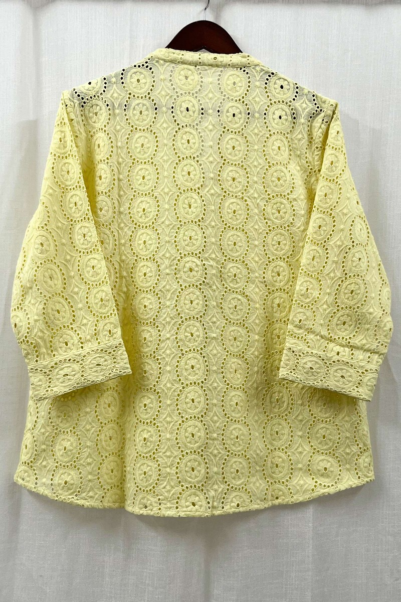 Light Yellow Handcrafted Cotton Top