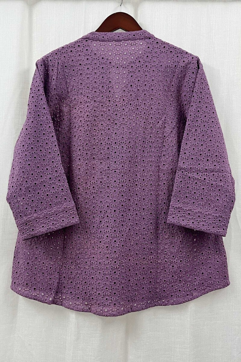 Purple Handcrafted Cotton Top