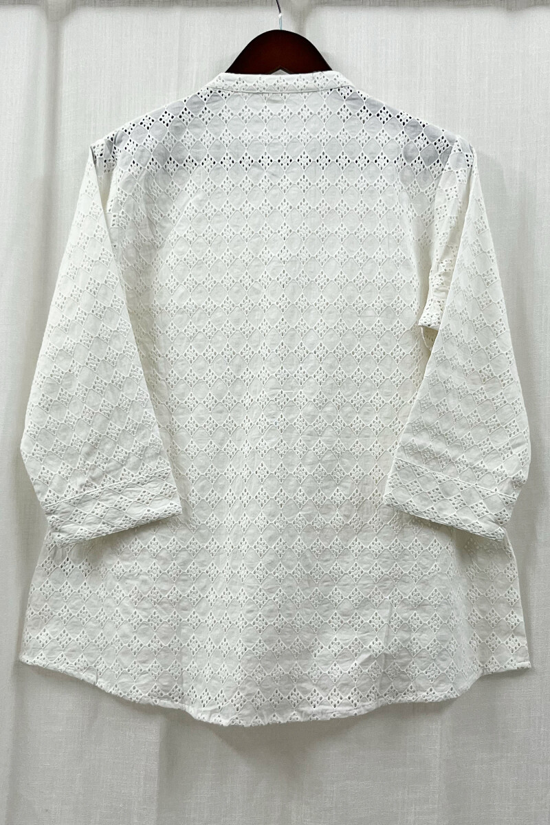 White Handcrafted Cotton Top