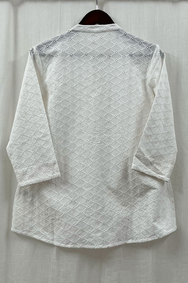 White Handcrafted Cotton Top
