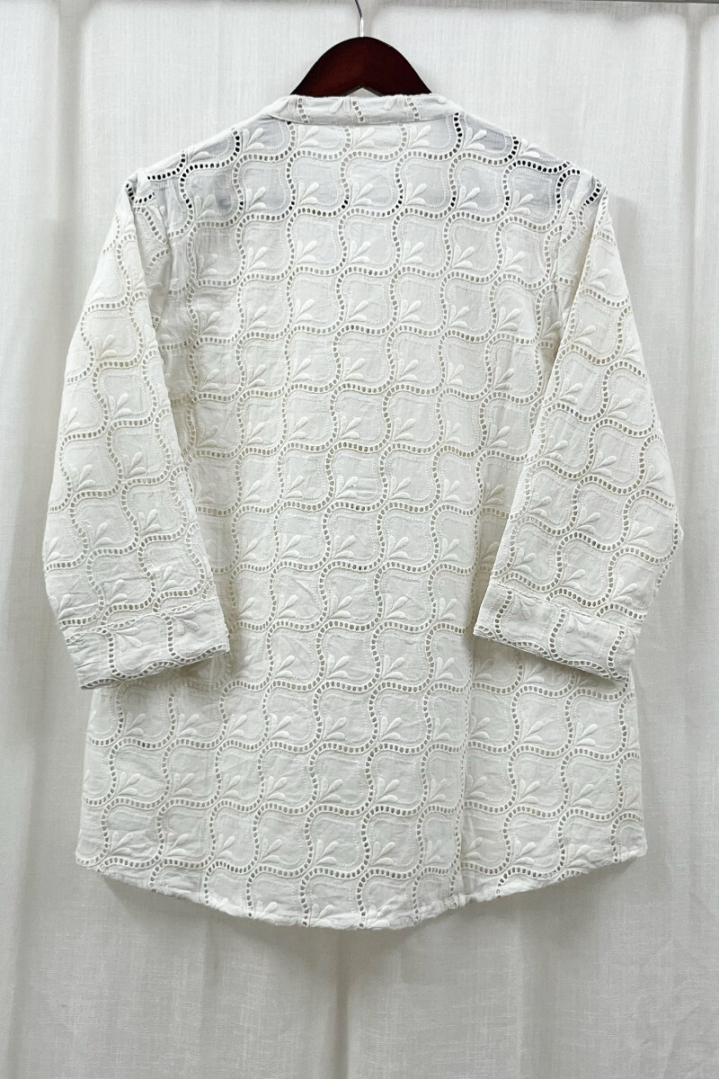 White Handcrafted Cotton Top