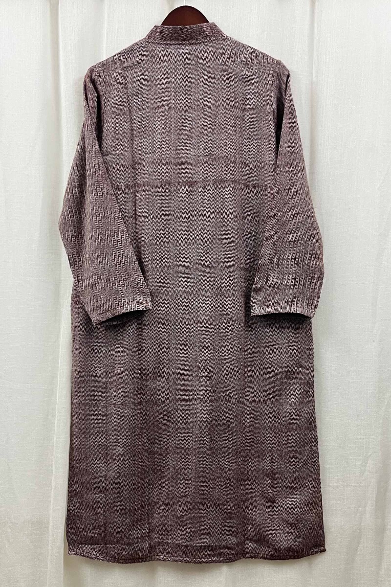 Plum Handcrafted Straight Faux Wool Kurta