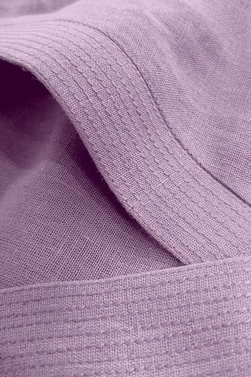 Lavender Handcrafted Straight Cotton Flax Kurta