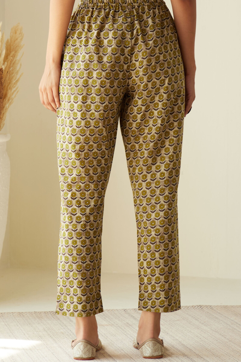 Bagru Hand Printed Cotton Narrow Pants