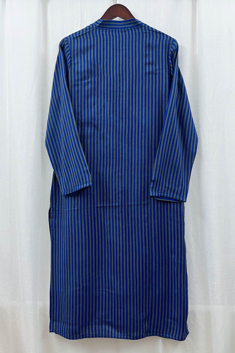 Blue Handcrafted Straight Faux Wool Kurta