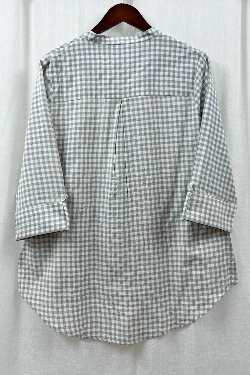 Grey Handcrafted Handloom Cotton Top