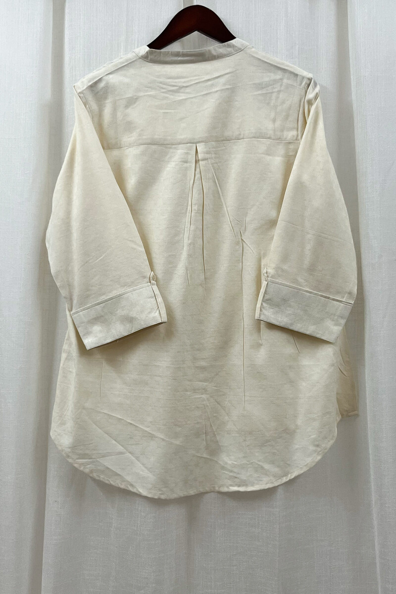 Cream Handcrafted Handloom Cotton Top