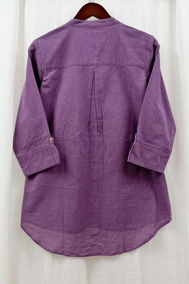 Purple Handcrafted Handloom Cotton Top